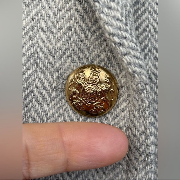 J. Crew School Boy Womens Notch Lapel Wool Herringbone Gray Blazer size O - Picture 5 of 15